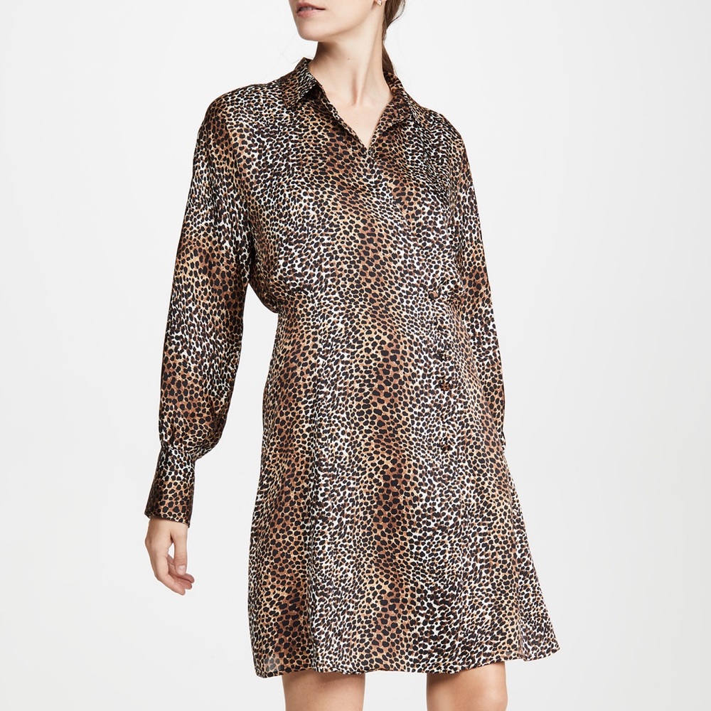 NWT Equipment Harmone Leopard-Print Shirtdress Size S